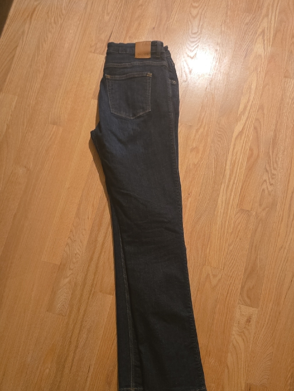 DU/ER Women's Dark Blue Straight-Leg Jeans